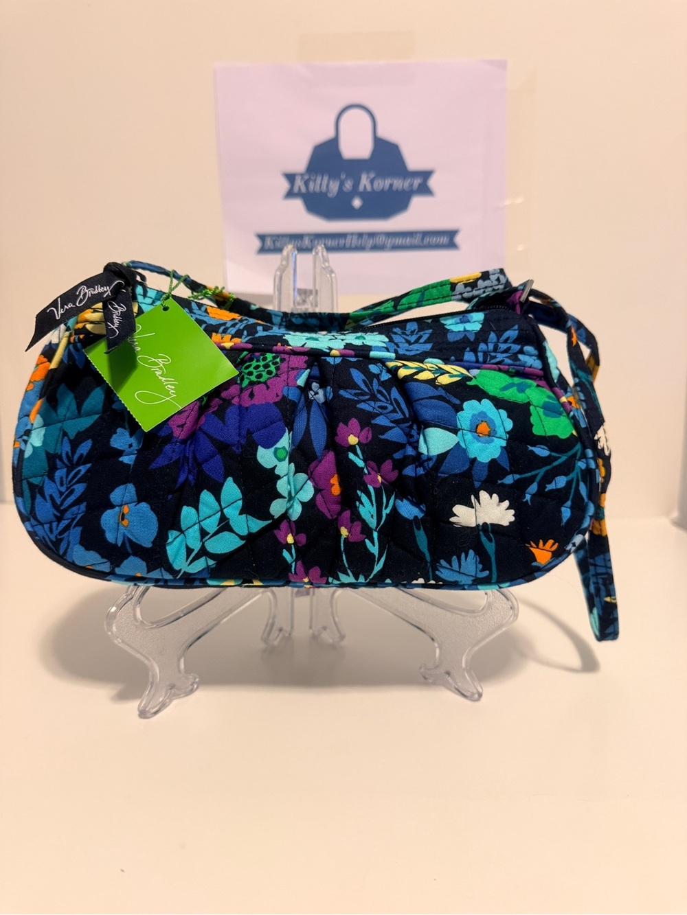 NWT Vera Bradley Frannie Style Midnight Blues Quilted Handbag/Purse/Crossbody